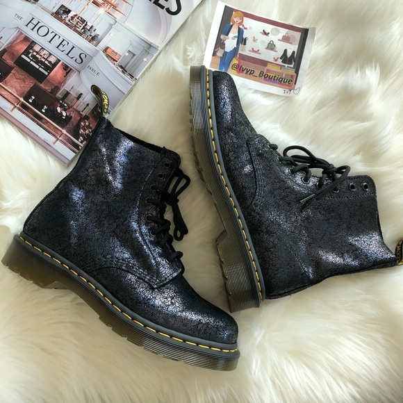 Dr. Martens Shoes - Dr. Martens 1460 Pascal Metallic Leather Boots